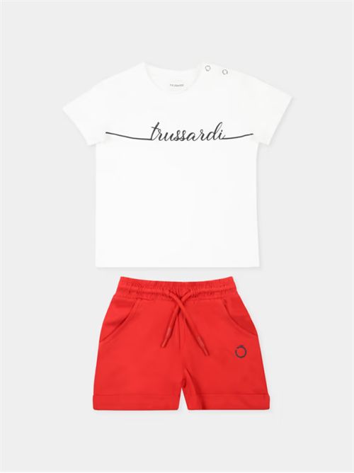 t-shirt e bermuda TRUSSARDI JEANS | TIP25057CJ/SKLWHITE/R.B.